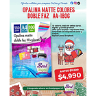 Opalina Matte Doble Faz A4 180g (100 hojas – 10 colores) 1