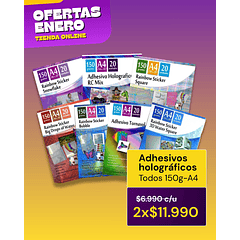 Adhesivo holográfico RC Mix 150g - A4 (20 hojas)