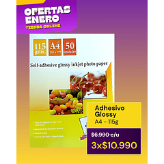 Adhesivo Glossy A4 - 115G