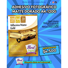 Adhesivo Matte Gold 120 gramos A4