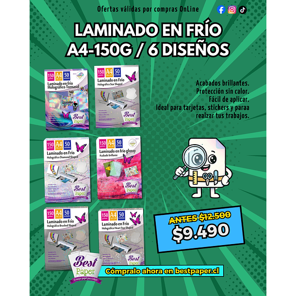 Laminado en frío holográfico efecto cepillado de brocha ﻿﻿– A4 2