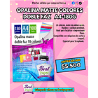 Opalina Matte Doble Faz A4 180g (100 hojas – 10 colores) 1