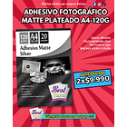 Adhesivo Matte Silver 120 gramos A4 1