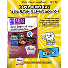 Papel doble faz glossy leather 270 gramos A4 1