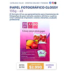 Papel fotográfico glossy 135g - A3 1