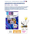 Adhesivo holográfico RC Mix 150g - A4 (20 hojas) 1