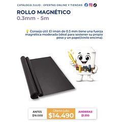 Rollo Magnético 0.3 milímetros - iman 