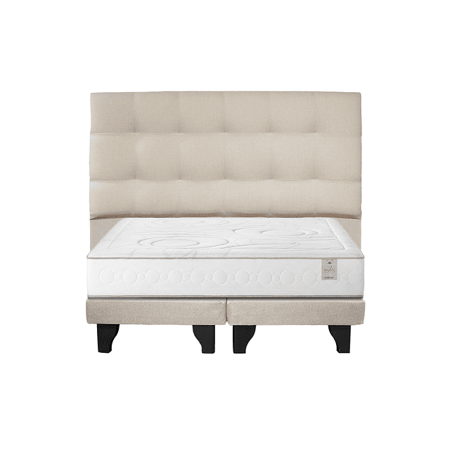 Cama Rosen Nabis+ 2 plazas + Base + Respaldo Design Brut 