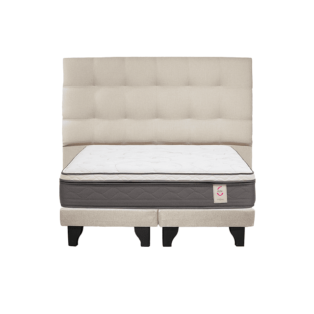 Cama Rosen Style 6 King + Base + Respaldo Design Brut