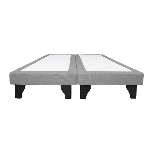 Base de cama europea dividida 2 plazas Gris
