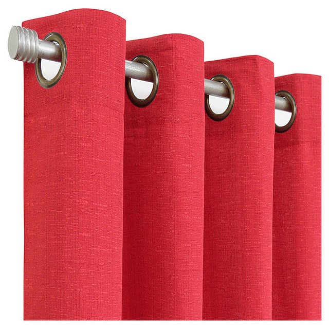 Set cortinas y visillos venecia rosso 3