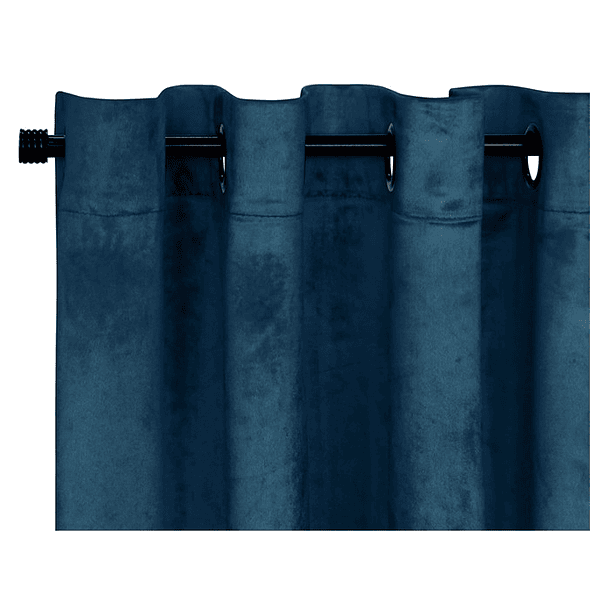 Set cortina velvet azul 