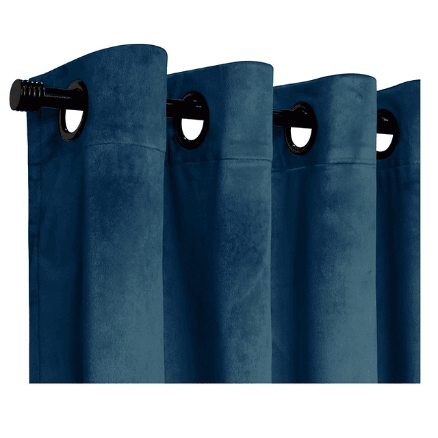 Set cortina velvet azul  3