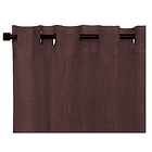 Set cortinas velo lino café 1