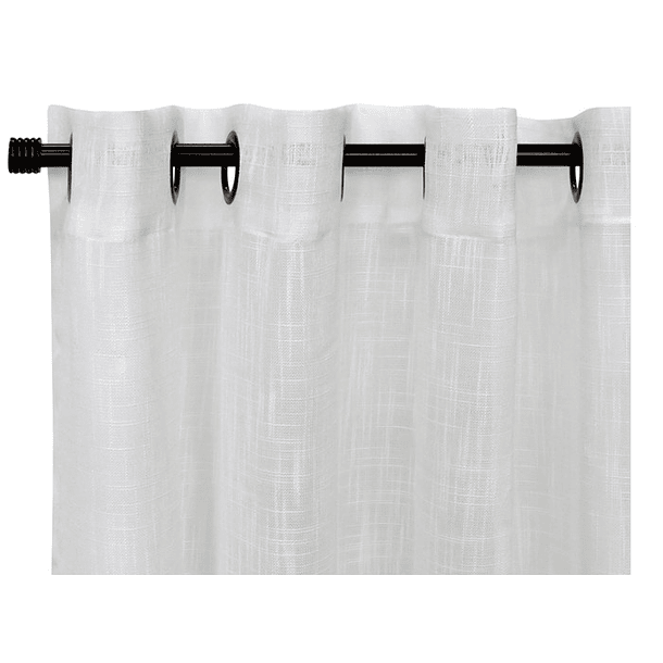 Set cortinas velo lino blanco
