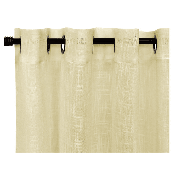Set cortinas velo lino beige