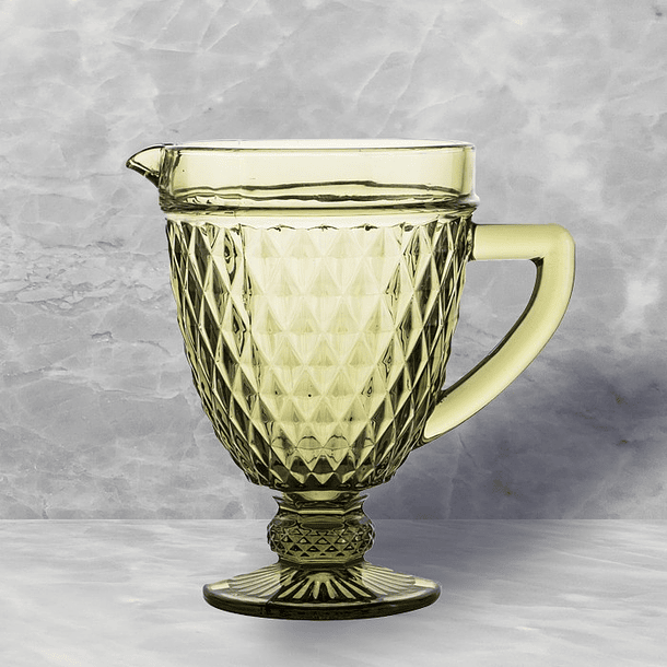 Jarro de vidrio murano verde 1 lt.