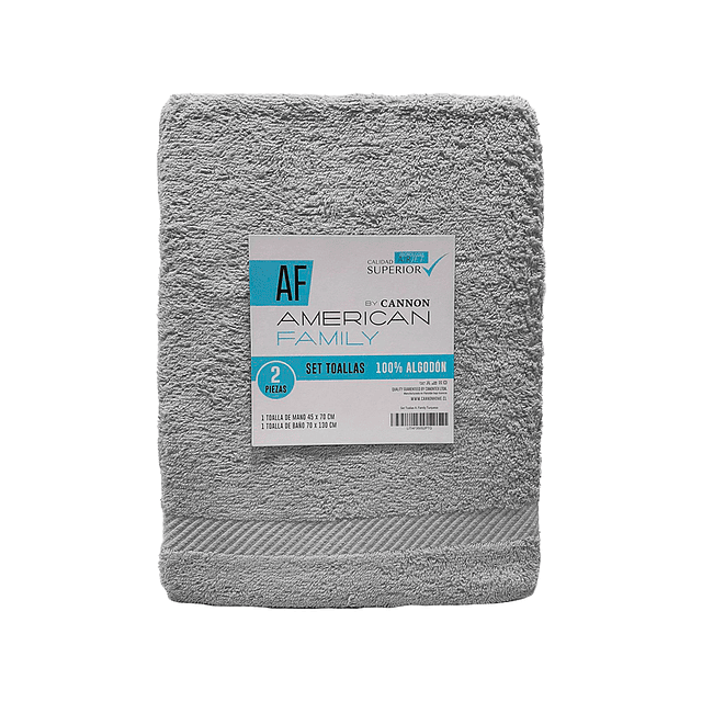 Set Toallas American Family Gris 1