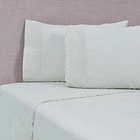 Sábanas King Broderie Bricks Verde agua 1