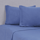 Sábanas 2 Plazas Polar Lisa Azul 1