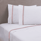 Sábanas King Bordada 144 Hilos Line Terracota 1