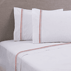 Sábanas 2 Plazas Bordada 144 Hilos Line Terracota 1