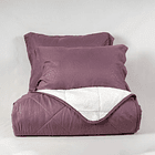 Plumon king Microfibra + Sherpa Morado 2