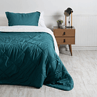 Plumón 1.5 Plazas Microfibra + Sherpa Verde 1