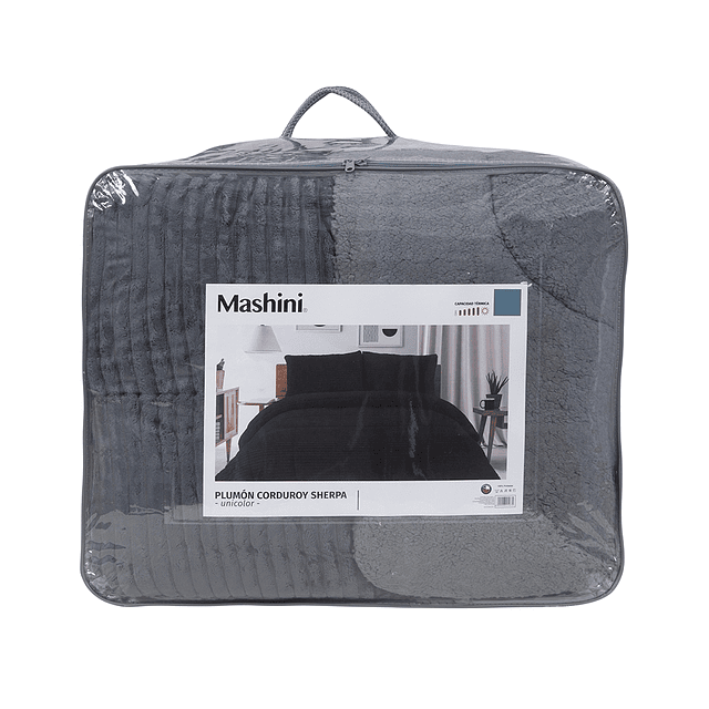 Plumón King Corduroy Coral Sherpa Marengo 3