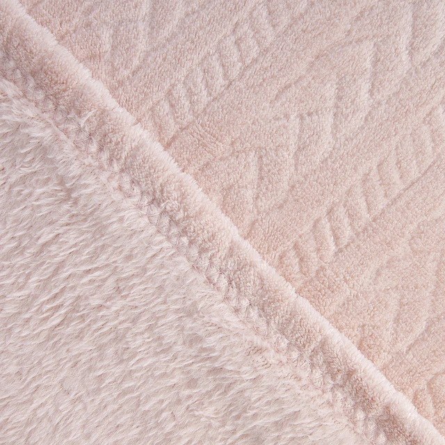 Frazada 1.5 Plazas Coral Embossed Rosado 2