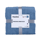 Frazada 2 Plazas Coral Embossed Azul 3