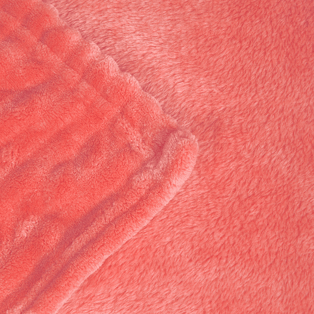 Manta Flannel Embossed 130x160 cms Coral 2