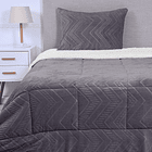 Plumón 1.5 Plazas Coral Emboss Sherpa Marengo 1