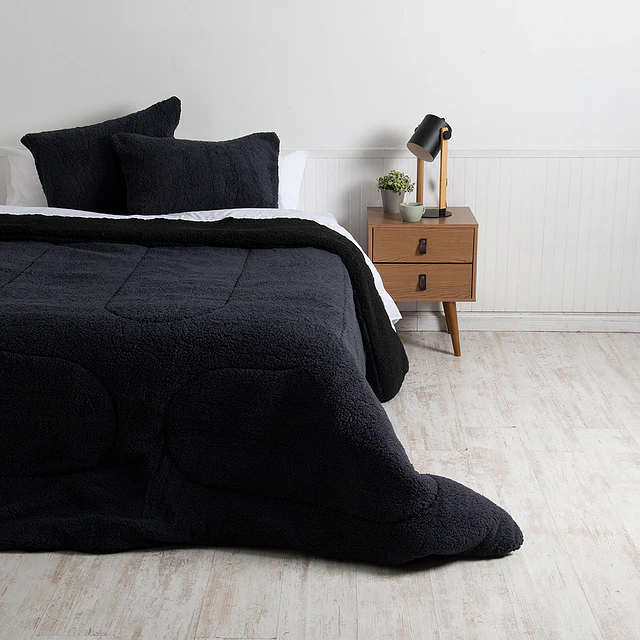 Plumón King Sherpa/Sherpa Negro-Gris 1