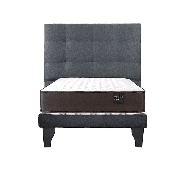 Cama Rosen New Ergo T 1.5 plazas + Base + Respaldo Design Grafito