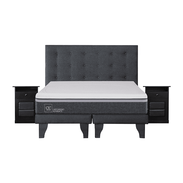 Cama CIC Ortopedic Advance 2 plazas + Bases + Conjunto Polonia Grafito