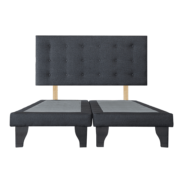 Bases Europeas 2 plazas + Respaldo polonia Grafito