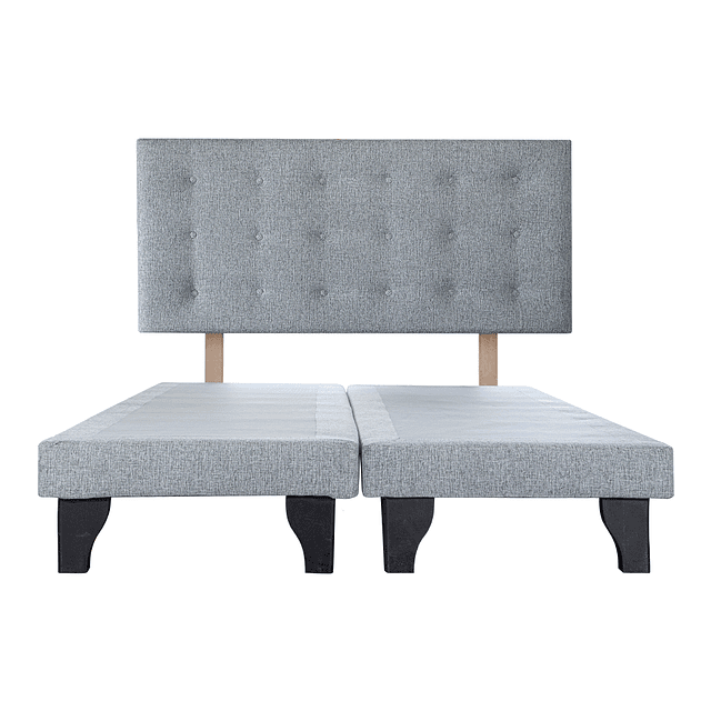 Bases Europeas 2 plazas + Respaldo polonia Gris