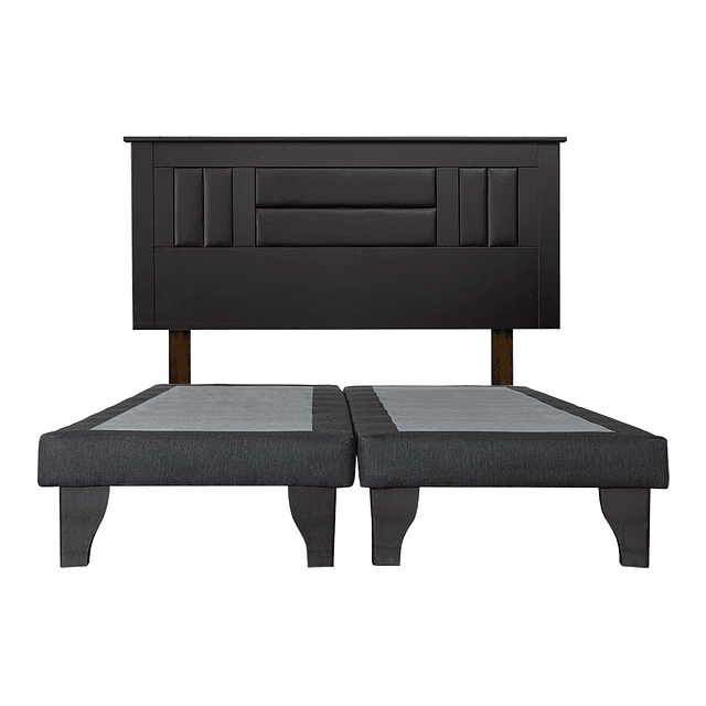 Bases Europeas 2 plazas + Respaldo Lorraine Black