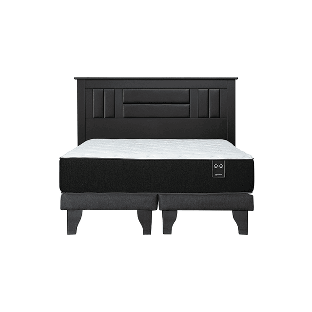 Cama BestBeds Infinity 2 plazas + Bases + Respaldo Lorraine Black