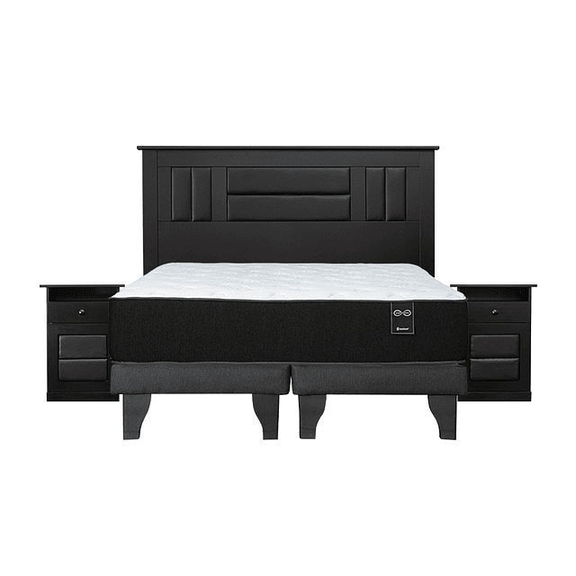 Cama BestBeds Infinity 2 plazas + Bases + Set Lorraine Black