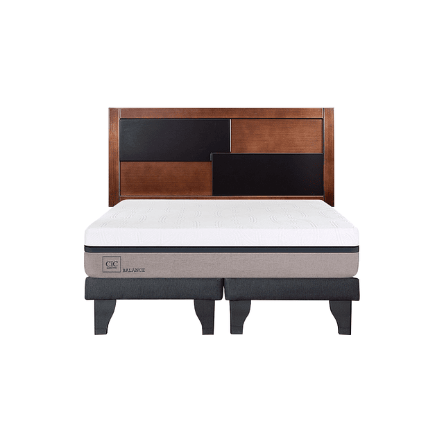 Cama CIC Balance 2 plazas + Base + Respaldo Colonia