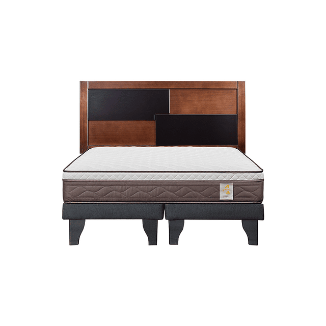 Cama Rosen New Style 4 Plus 2 plazas + Bases + Respaldo Colonia