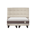 Cama Rosen New Style 4 Plus 2 plazas + Bases + Respaldo Design 3