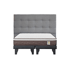 Cama Rosen New Style 4 Plus 2 plazas + Bases + Respaldo Design 2