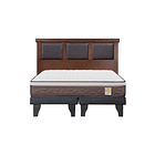 Cama Rosen New Style 4 Plus 2 plazas + Bases + Respaldo Torino 2