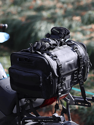Bolsa de moto Rhinowalk 40-60L – Touring y ADV con Capacidad Ajustable 