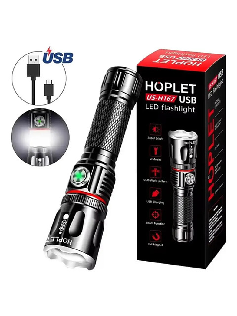 Linterna Led Recargable Camping 2