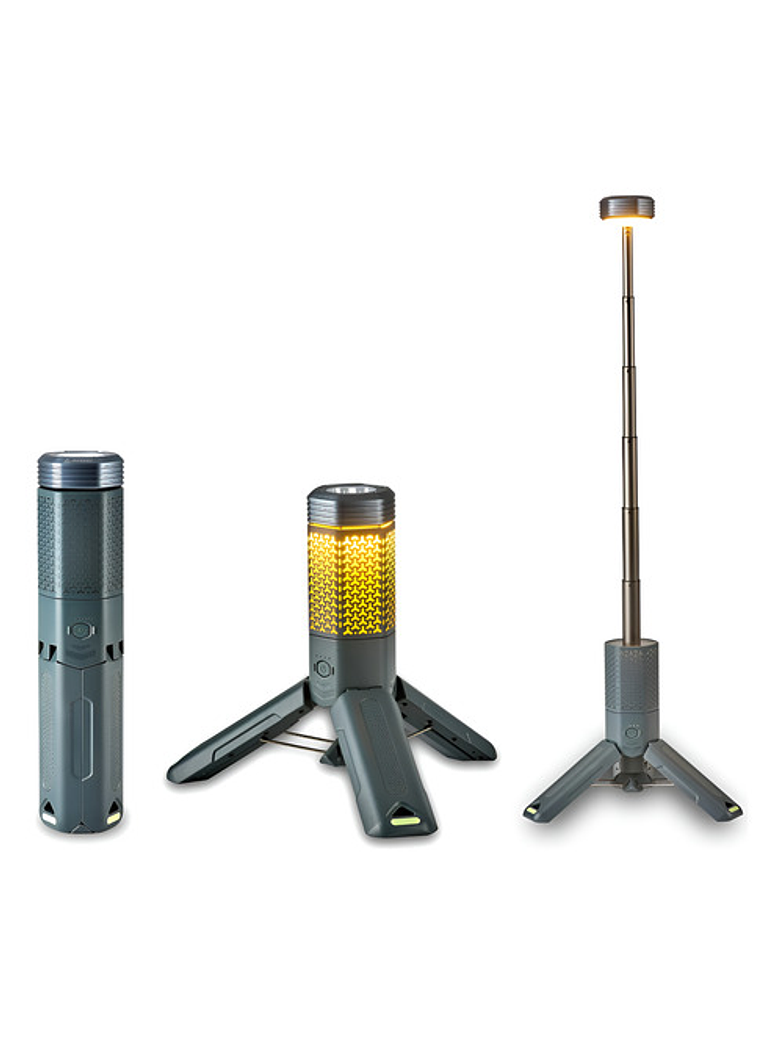 Linterna De Camping Telescópica Y Power Bank Verde Oscuro 1