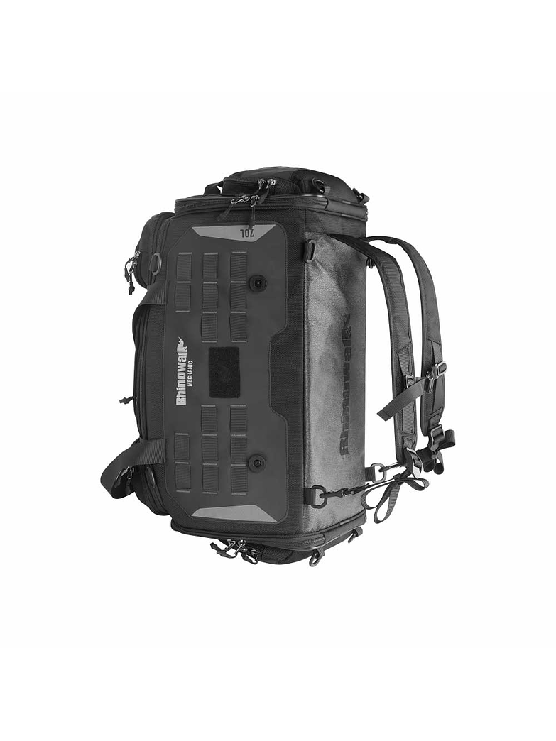 Bolso para moto Rhinowalk expandible de 50 a 70 lt - Impermeable y resistente  3